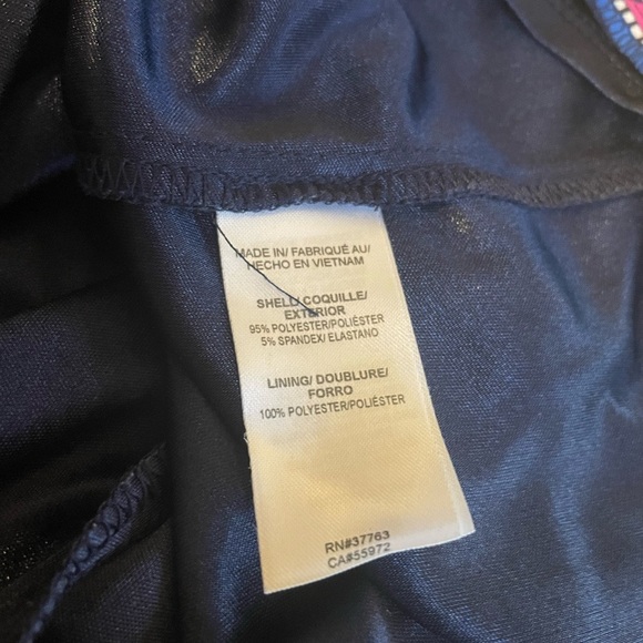 Laundry By Shelli Segal Woman’s Print Dress Size Small Blue Lime Pink 3/4 Sleeve - Picture 9 of 9